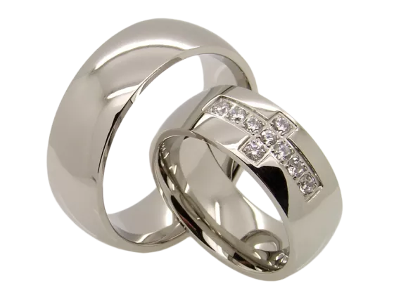Laurin - a pair of rings (stainless steel)
